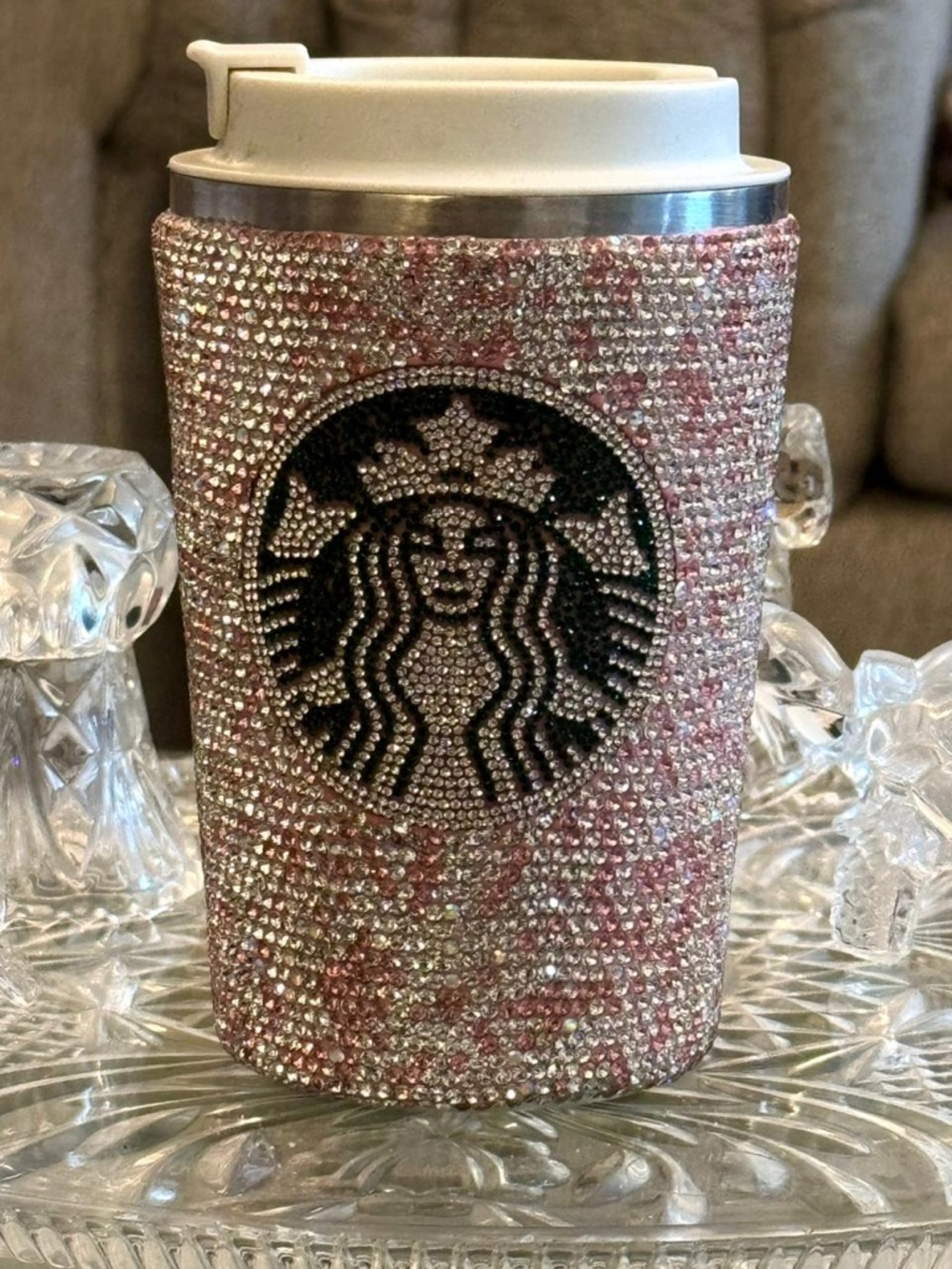 Stunning Rhinestone Encrusted Crystal Temperature Control CouturMug - - Picture 9 of 10